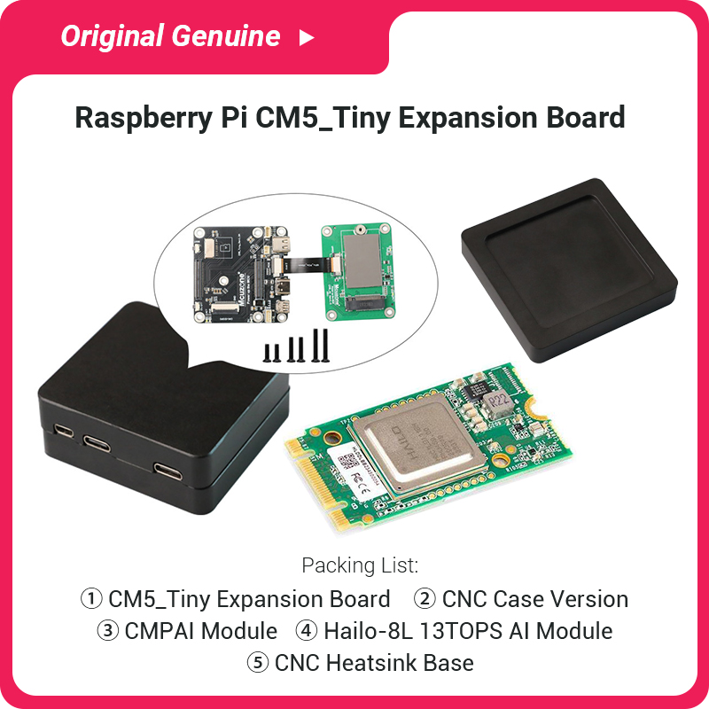 Raspberry Pi Ai Kit Hailo-8L - Kompletny zestaw CM5 Tiny Full Kit