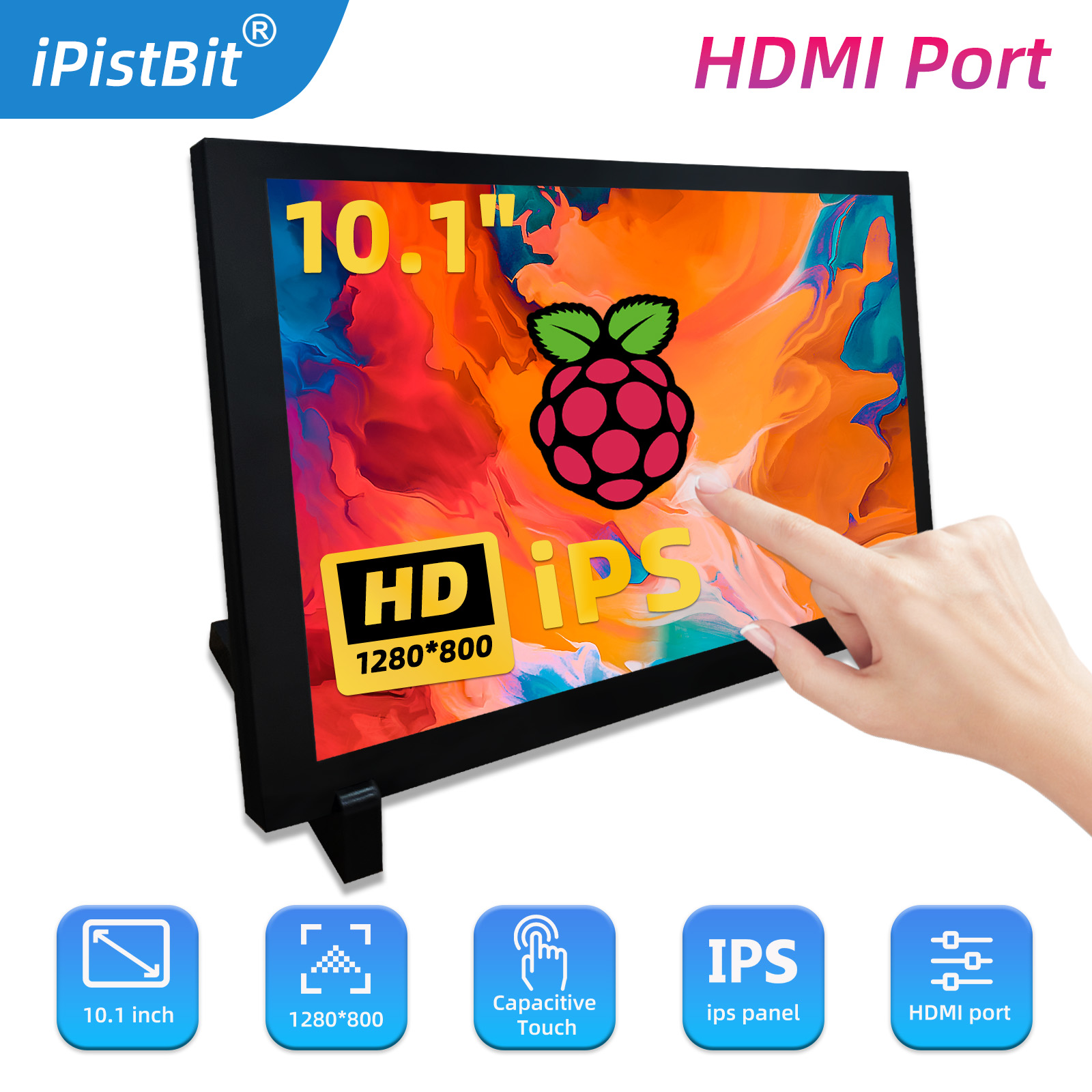 Raspberry Pi 10.1 Inch Capacitive Touch Screen Ips - 10. 1-calowy wyświetlacz pojemnościowy ekran dotykowy