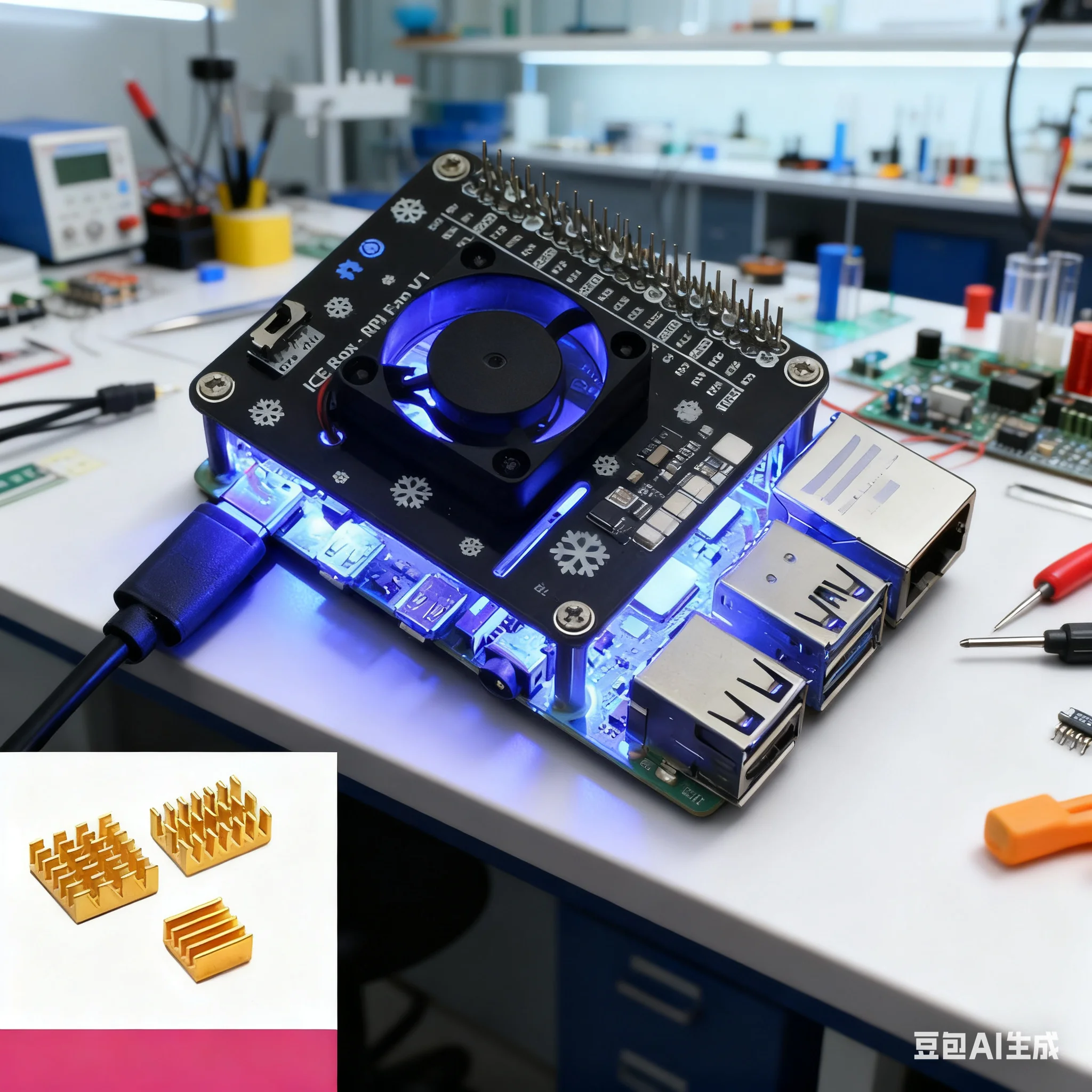 Raspberry Pi Water Cooling Kit - Aktywne chłodzenie HAT dla Raspberry Pi