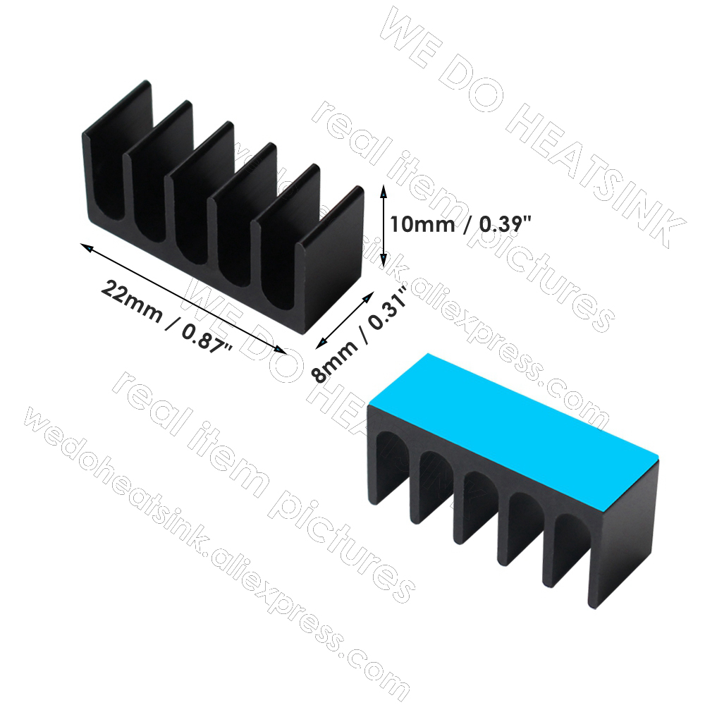 Radiator aluminiowy 8x22x10mm, – Raspberry Pi Water Cooling Kit recenzja i cena