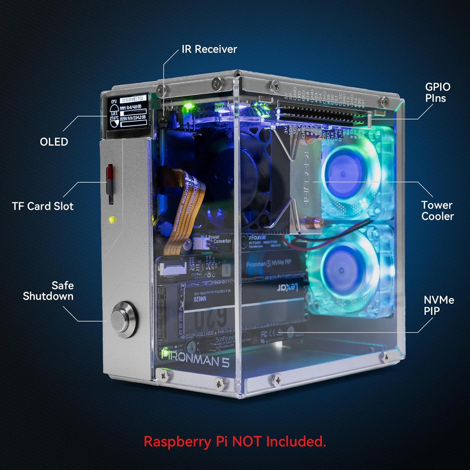 Obudowa Mini PC Pironman 5 NVM – Raspberry Pi Ai Kit Hailo-8L recenzja i cena