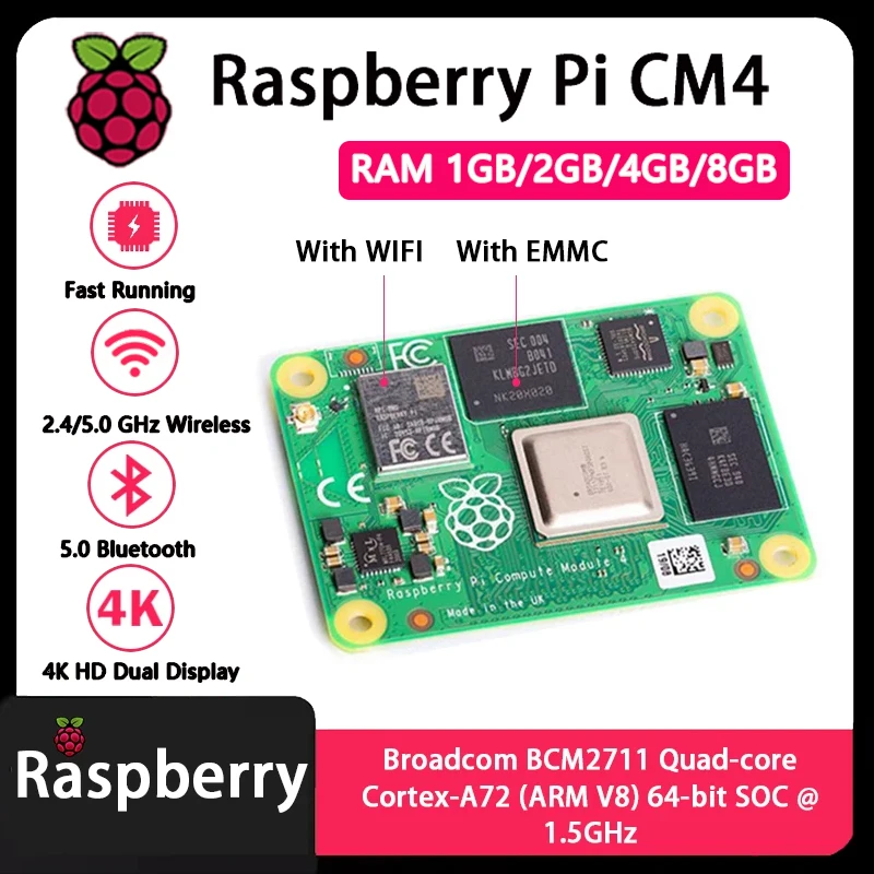 Raspberry Pi CM4 1GB/2GB/4GB/8 – Raspberry Pi Compute Module 4 8Gb 32Gb Emmc recenzja i cena
