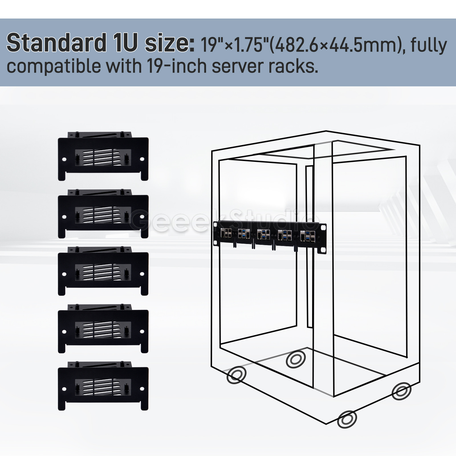 Uchwyt do montażu w stojaku 1U – Raspberry Pi Rackmount 1U 19 Inch recenzja i cena