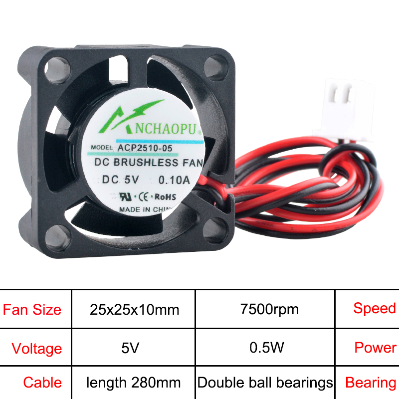 ANCHAOPU 2.5cm 25mm Wentylator – Raspberry Pi Water Cooling Kit recenzja i cena